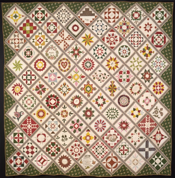 Friendship Quilt, New Jersey, 1842. Made for Ella Maria Deacon.