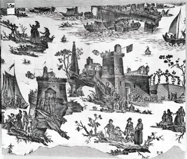 La Motte-Piquet Sauve un Convoi (Motte-Piquet Saves a Convoy) (Furnishing Fabric), Nantes, 1782. In 1779, French admiral Toussaint-Guillaume Picquet de la Motte attacked a British squadron that was at...