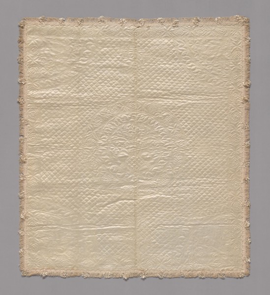 Christening Cover, New York, c. 1758 or earlier. Possibly made by or for Mary Philipse Morris.