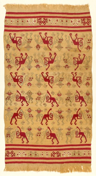 Panel, Peru, 1000/1476. Series of anthropomorphised monkeys.