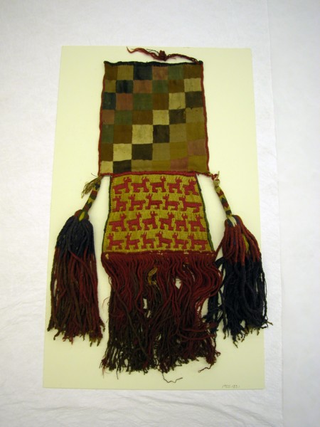 Coca Bag, Peru, A.D. 1476/1532. Small bag used for carrying coca leaves which, when chewed, act as a mild stimulant and suppress hunger, thirst, pain, and fatigue. Coca leaves can be processed to prod...