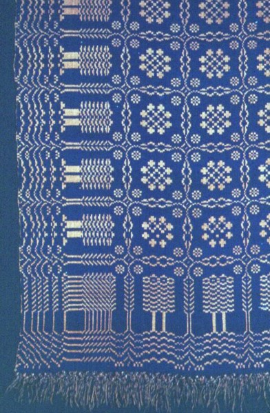 Coverlet, United States, 1830/40.