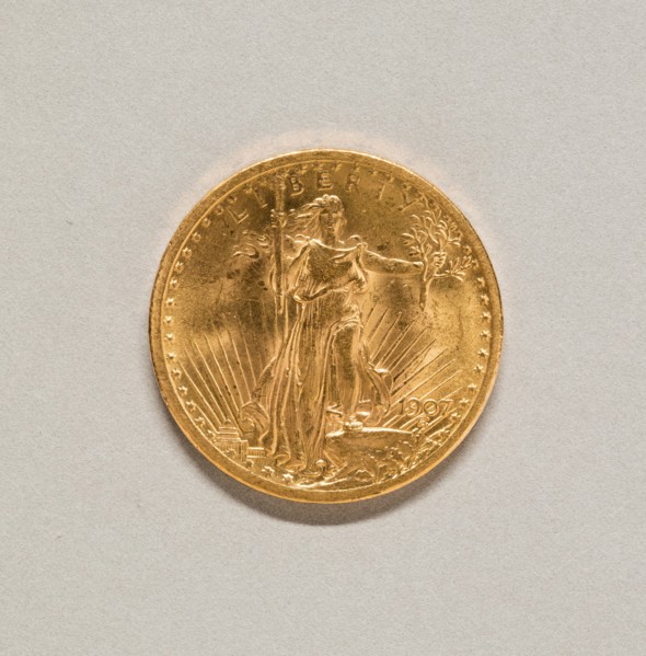 United States Twenty Dollar Coin, 1907.
