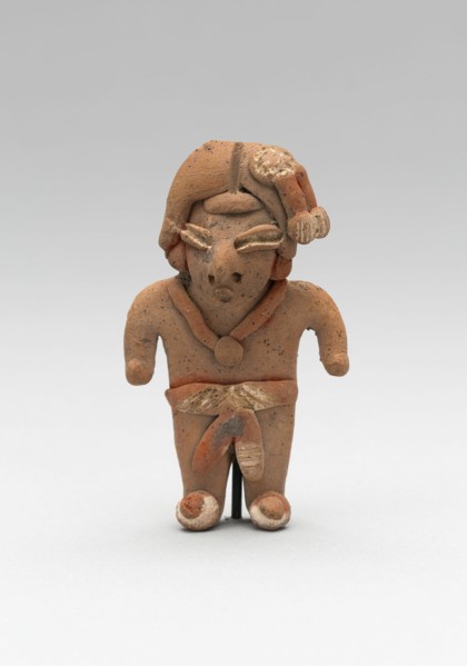 Standing Male Figurine Wearing a Necklace and Breechcloth, 500/300 B.C.