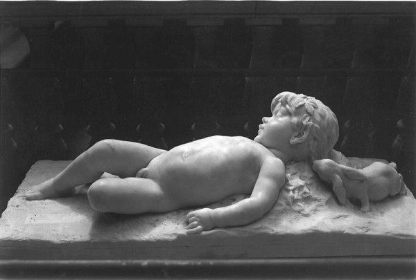 Sleeping Infant Faun Visited by an Inquisitive Rabbit, 1887/89.