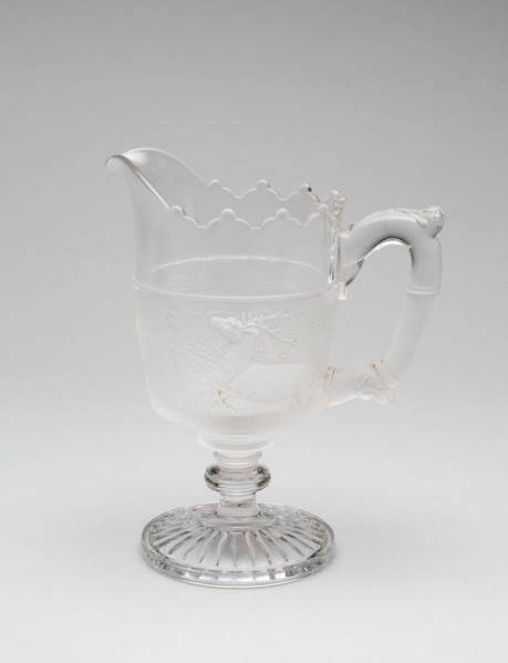 Westward Ho!/Pioneer pattern cream pitcher, c. 1876.