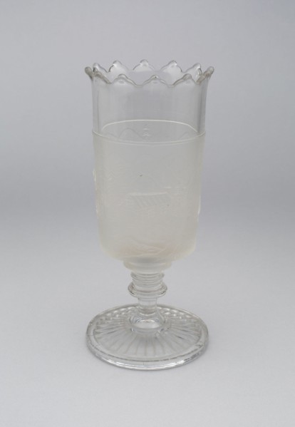 Westward Ho!/Pioneer pattern celery vase, c. 1876.