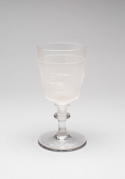 Westward Ho!/Pioneer pattern goblet (one of a set of four), c. 1876.