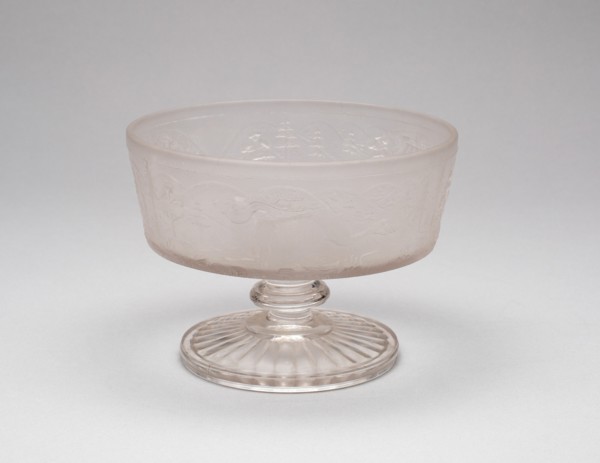Westward Ho!/Pioneer pattern footed dish, c. 1876.