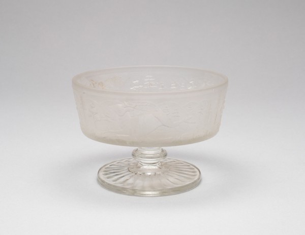 Westward-Ho!/Pioneer pattern footed dish, c. 1876.