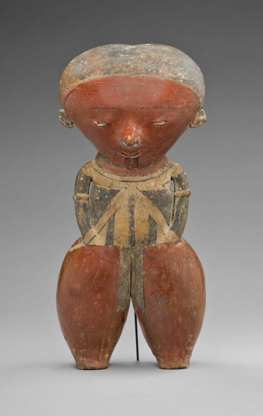 Polychrome Standing Figure with Exaggerated Head and Hips, A.D. 1/300.