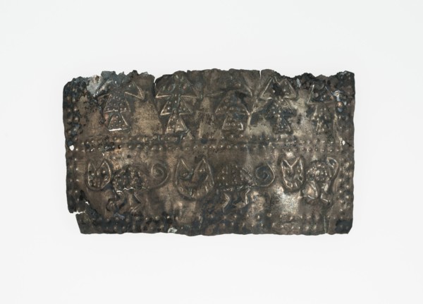 Fragment of a Band with Raised Relief Depicting Felines and Fish, c. A.D. 1000/1470.