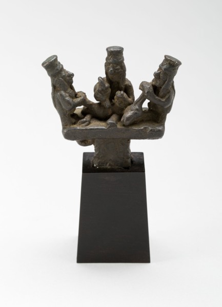 Finial for Pin or Blade Depicting Figures Shearing a Llama, A.D. 1450/1532.