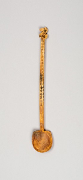 Spoon Incised with Circles on Handle and Abstract Bird on Top, A.D. 1450/1532.