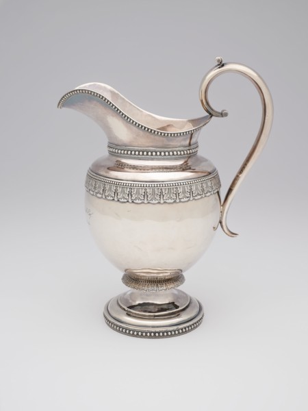 Pitcher, 1827/48. Acanthus leaf decoration. Retailed by Baldwin Gardiner.