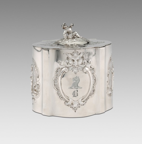 Tea Caddy, 1850/57. Retailed by Lincoln & Foss.
