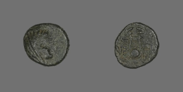 Hemidrachm (Coin) Depicting a Female Head, 146-27 BCE.