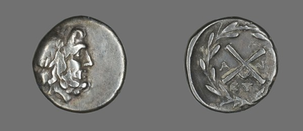 Hemidrachm (Coin) Depicting the God Zeus Amarios, 222-146 BCE.
