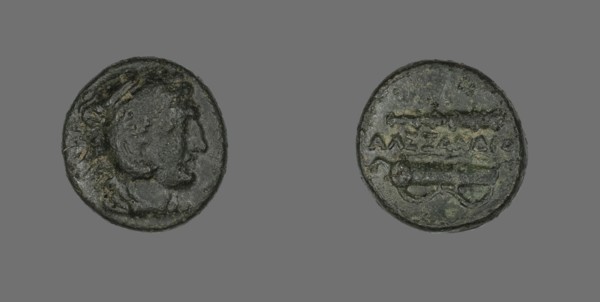 Coin Depicting the Hero Herakles, 336-323 BCE.