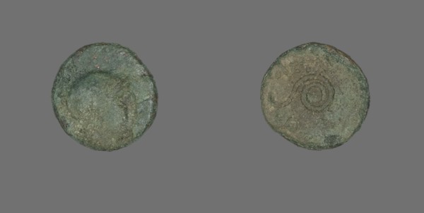 Coin Depicting the Goddess Athena, 159-138 BCE.