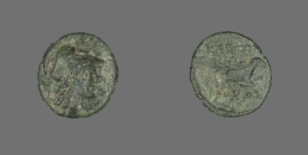 Coin Depicting the Goddess Athena, 387-301 BCE.