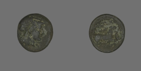 Coin Depicting the Goddess Athena, 387-301 BCE.