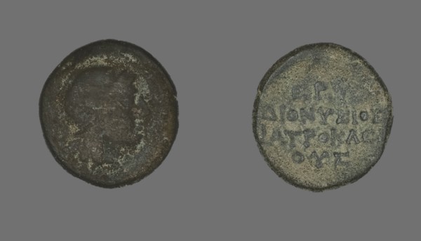 Coin Depicting the Goddess Athena, 300-200 BCE.