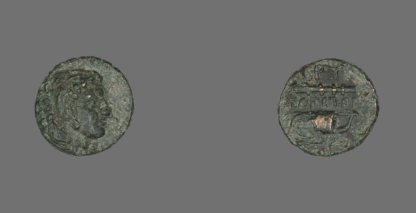 Coin Depicting the Hero Herakles, 387-300 BCE.