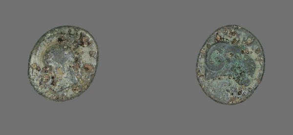 Coin Depicting the Goddess Athena, 387-301 BCE.