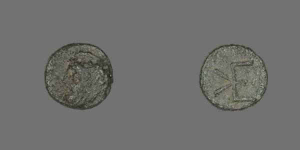 Coin Depicting Head of a Male, 400-310 BCE.