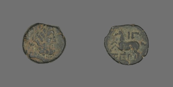 Coin Depicting the God Zeus, about 58 BCE.
