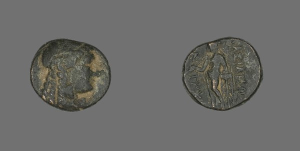 Coin Depicting the God Apollo, 222-187 BCE.