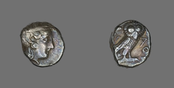 Tetradrachm (Coin) Depicting the Goddess Athena, 296-295 BCE.