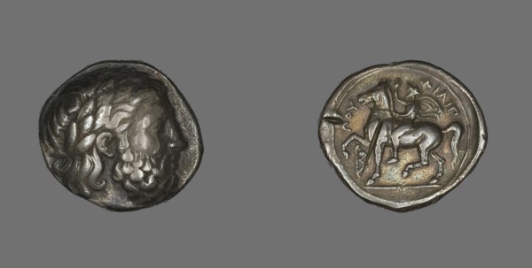Tetradrachm (Coin) Depicting the God Zeus, 359-336 BCE.