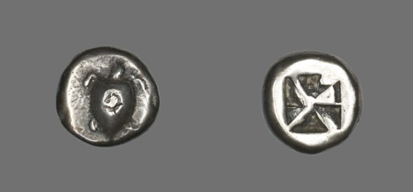 Stater (Coin) Depicting a Sea Turtle, 650-600 BCE.