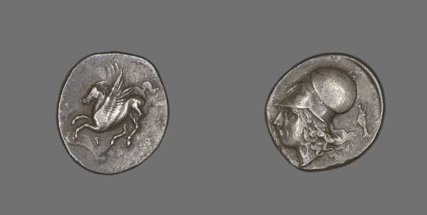 Stater (Coin) Depicting Pegasus Flying, 4th-3rd century BCE.