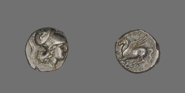 Stater (Coin) Depicting the Goddess Athena, 317-310 BCE.
