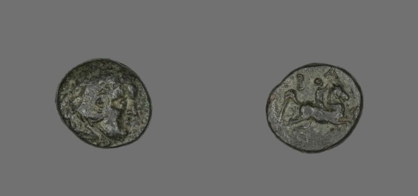 Coin Depicting Herakles, 220-178 BCE, issued by Philip V.