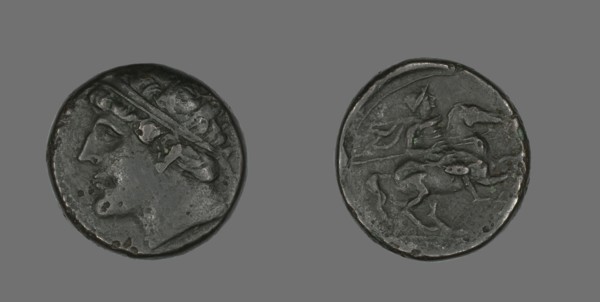 Coin Portraying King Hieron II, 274-216 BCE (Reign of Heiron II).
