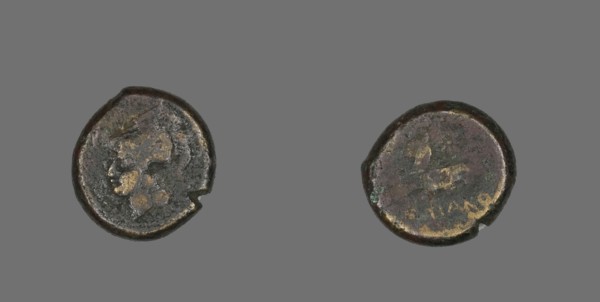 Coin Depicting the Goddess Athena, about 300-268 BCE.
