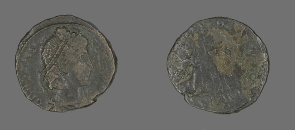 Coin Portraying Emperor Constantius, 250-306.