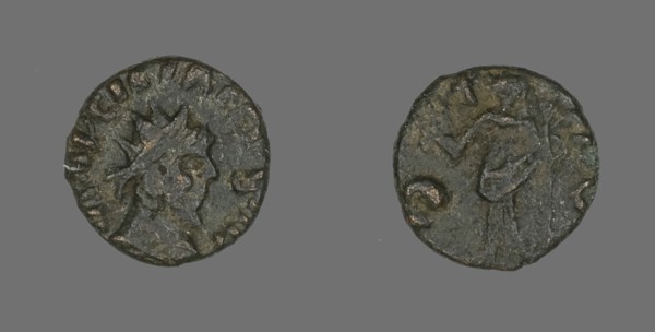 Coin Portraying the Radiate Bust of an Emperor, 3rd century.