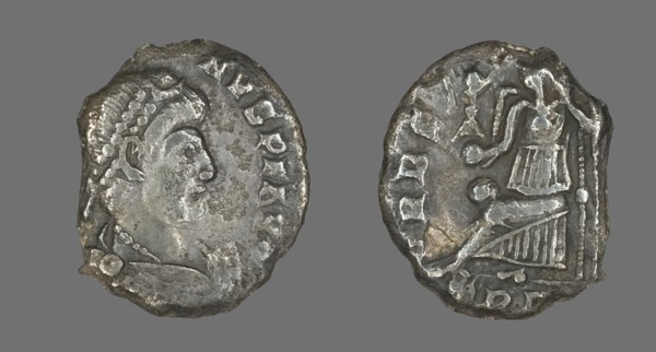 Coin Portraying an Emperor, late 4th century.