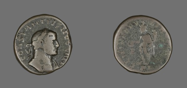Coin Portraying Emperor Constantius I, 293-306.