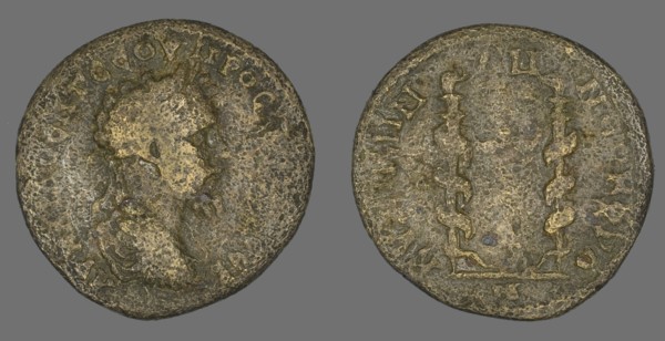 Coin Portraying Emperor Septimius Severus, 193-211.