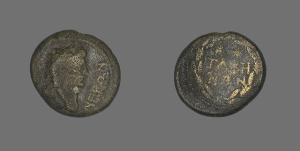 Coin Portraying Emperor Nero, 54-68.