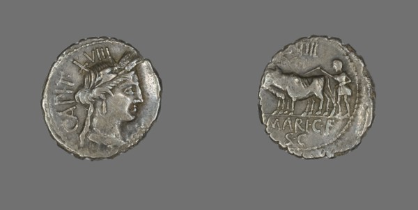 Denarius (Coin) Depicting the Goddess Ceres, 81 BCE.