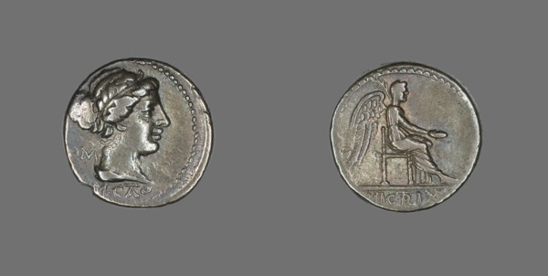 Quinarius (Coin) Depicting Liberty, 89 BCE.