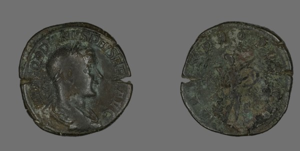 Sestertius (Coin) Portraying Emperor Gordianus, 238-244.