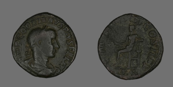 Sestertius (Coin) Portraying Emperor Gordianus, 238.